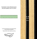 Wandplank 34.4cm variant – zwart metaal op akoestisch paneel